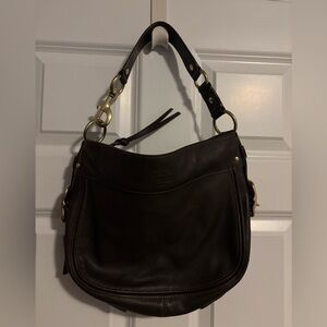 Coach Dark Brown Leather Shoulder Bag